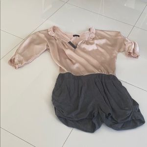 Romper light pink and grey